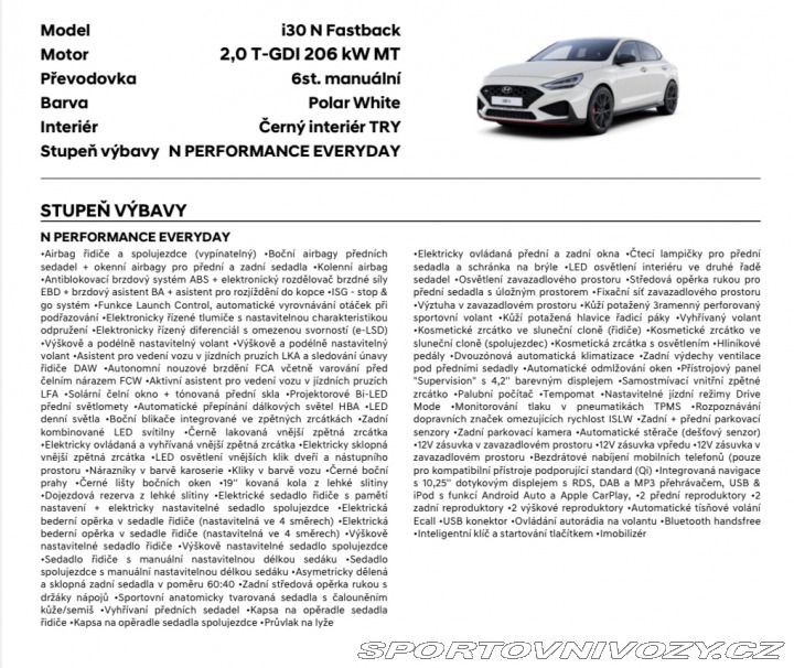 Hyundai i30 N Performance Fastback 2022