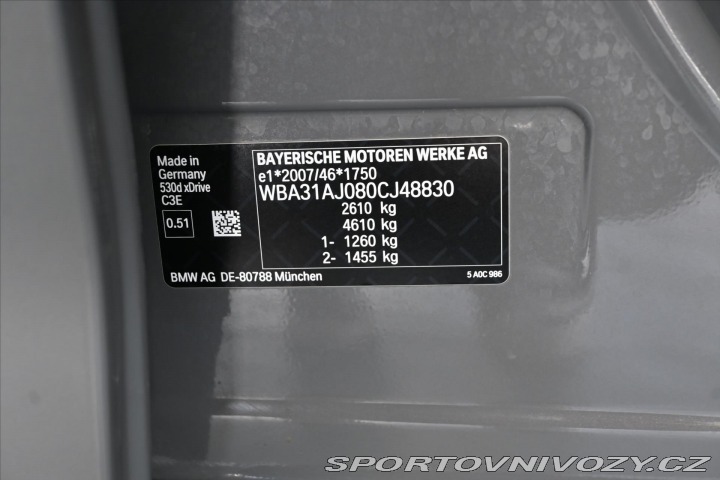 BMW 5 3,0 530d 210 kW AT xDrive 2022