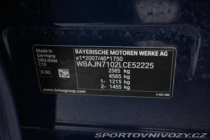 BMW 5 3,0 540d 235kW M-Paket X- 2020