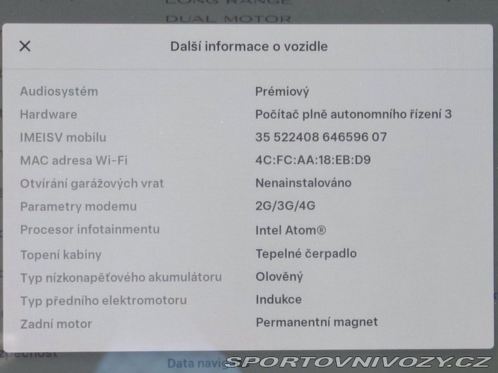Tesla Model 3 D.M Long Range 366 kW REZ 2021