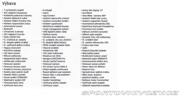 Volkswagen Ostatní modely B8 Alltrack 2016