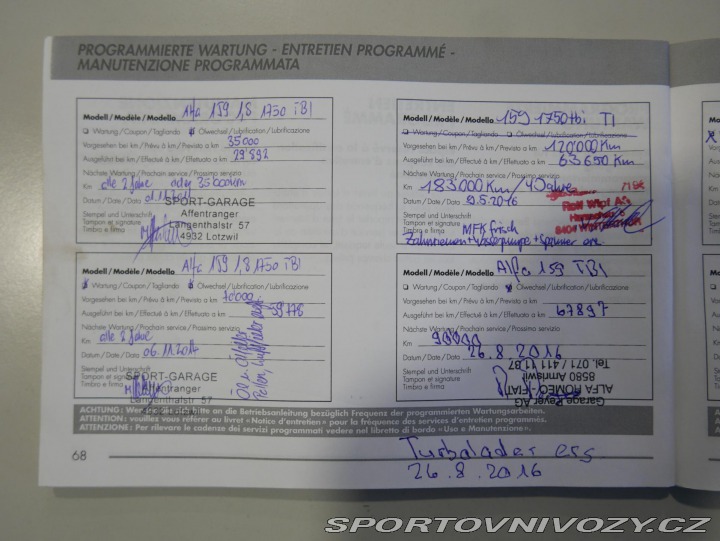 Alfa Romeo 159 SW 1,8TBi Ti REZERVACE 2009