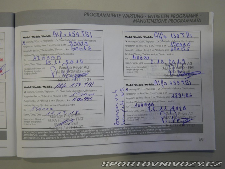 Alfa Romeo 159 SW 1,8TBi Ti REZERVACE 2009