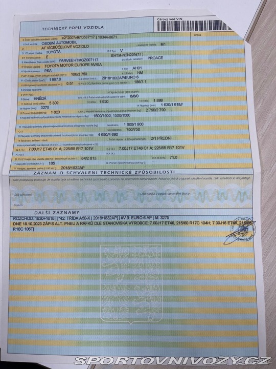 Toyota Ostatní modely ProAce 2,0   Diesel, 106kw M1 - 2021