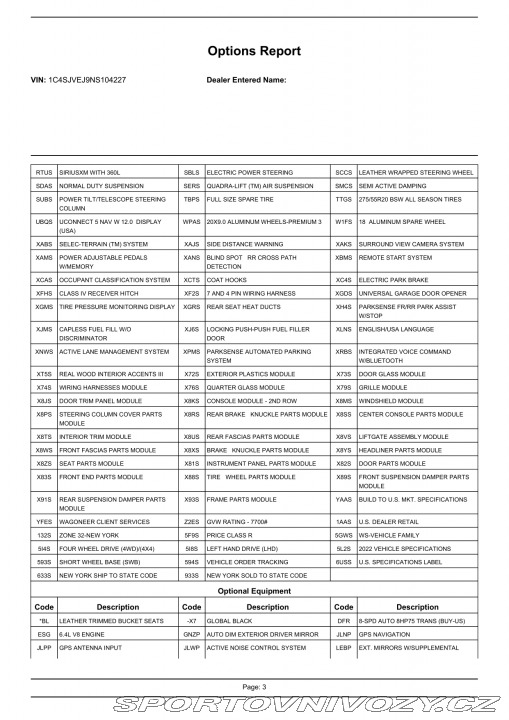 Ostatní značky Ostatní modely Jeep Grand Wagoneer, 6.4 2022