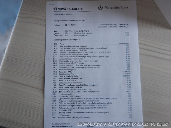 Mercedes-Benz S S 400D 4MATIC L  AMG 2023