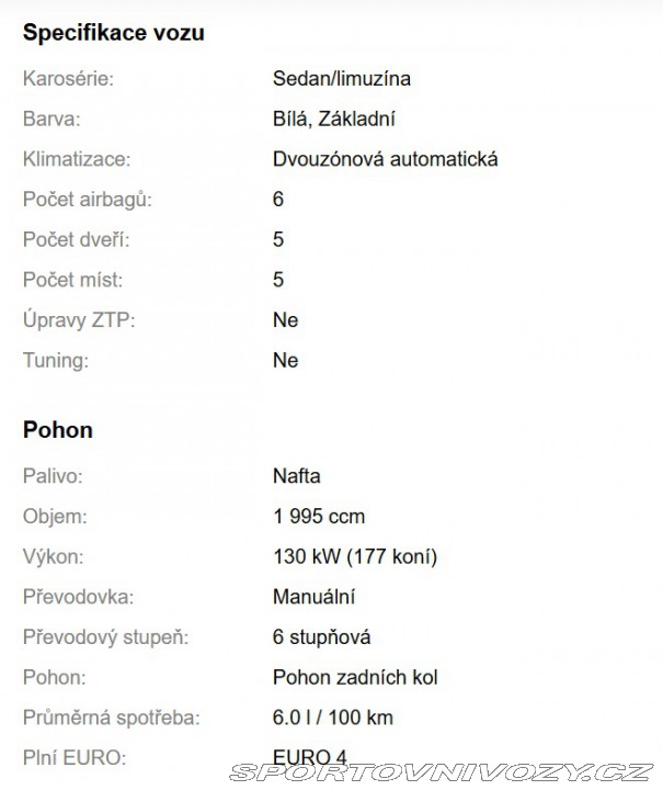 BMW 3 320D E90 2,0L 130kw 2008