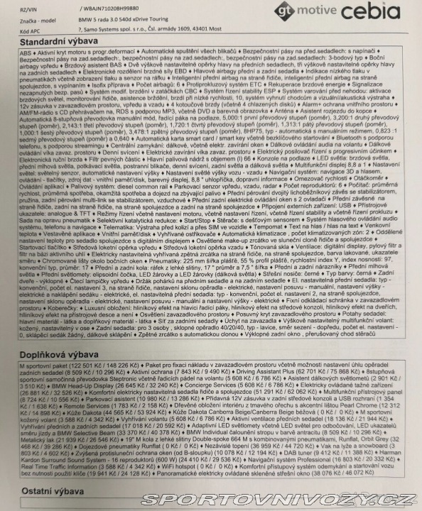 BMW 5 xdrive 235kw M sport G31 2018