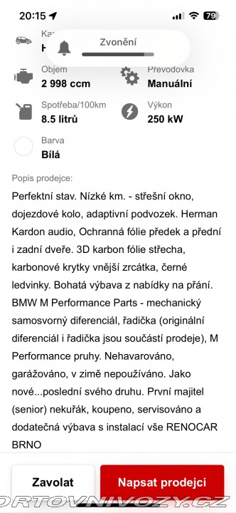 BMW 1 BMW M140 manuál 2016