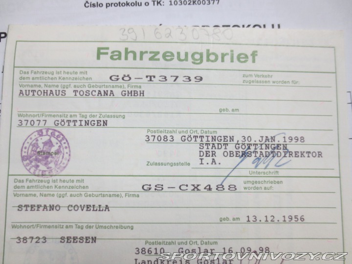 Alfa Romeo GTV 3,0 V6 24V Busso 162kW 1998