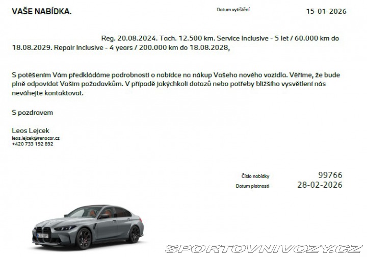 BMW M3 Compet. M xDrive Sedan 2024