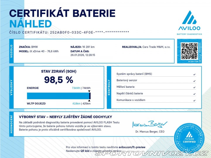 BMW iX xDrive 40 M-SPORT REZERVA 2023