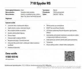 Porsche Cayman 718 Spyder RS 2025
