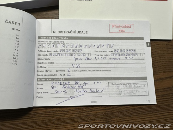 Mitsubishi Ostatní modely Space Star 1,2 71PS Intense A/T 2021