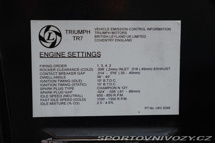 Ostatní značky Ostatní modely Triumph TR7 1981