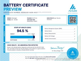 Volkswagen ID.3 PRO 150KW204PS _ SOH 94. 2020