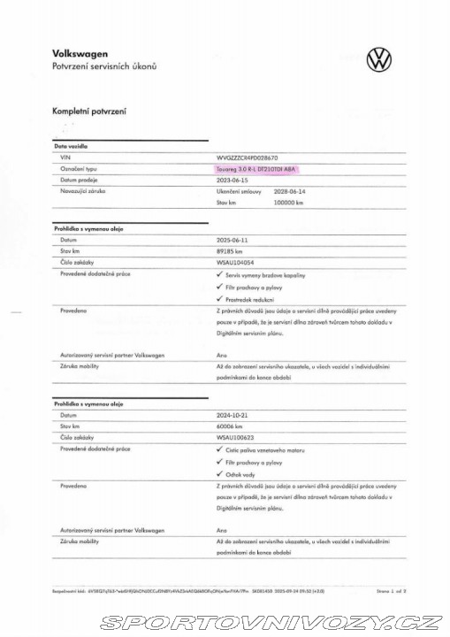 Volkswagen Ostatní modely Touareg  3.0 V6 TDI SCR 286k R-Li 2023