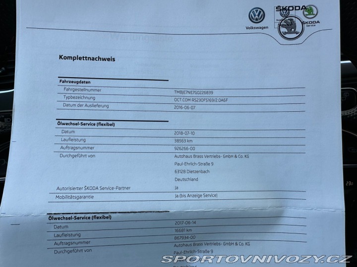 Škoda Octavia RS RS 2,0TSI 169kw 2016