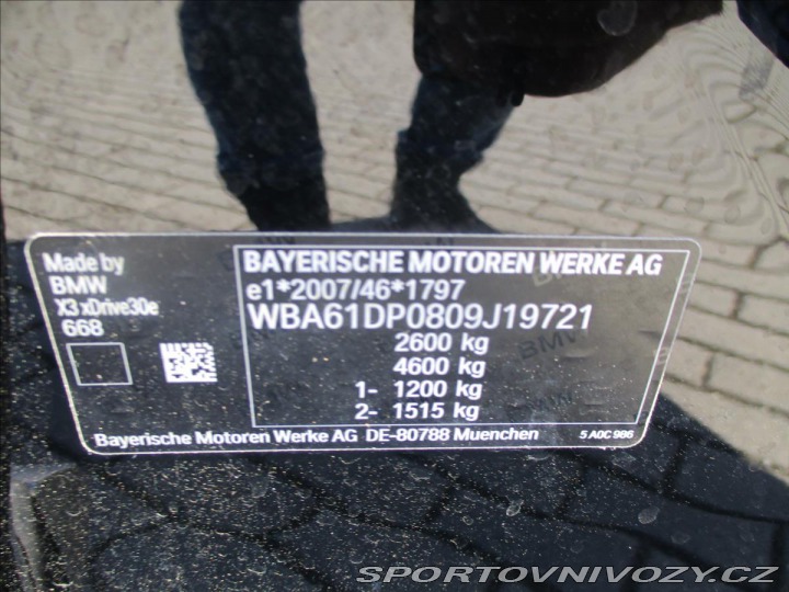 BMW X3 2,0 i xDrive 215kw 30e Hy 2021