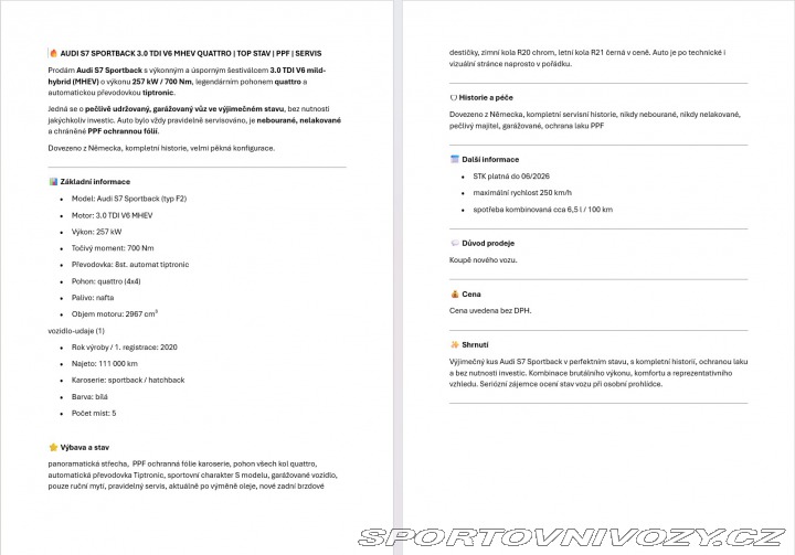 Audi S7 Audi S7 Sportback typ F2 2020