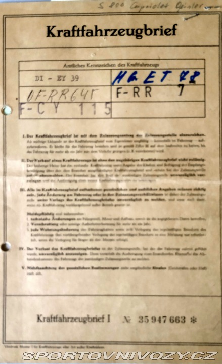 Honda Ostatní modely S800 cabrio 1968