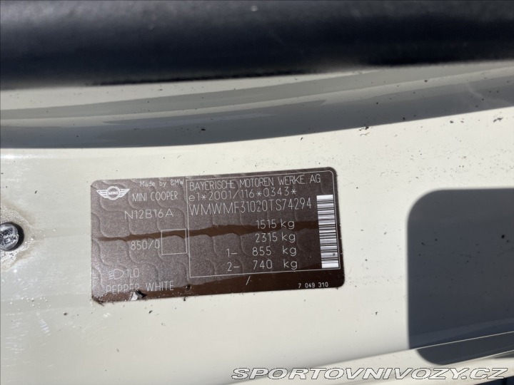 Mini Cooper 1,6 i 88kw Klima ALU bez 2008