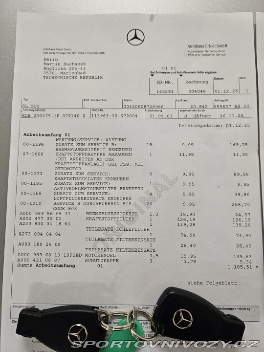 Mercedes-Benz SL SL 500 W230 2003