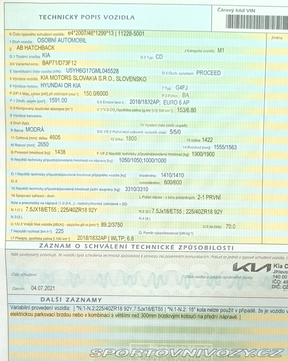 Kia ProCeed GT 1.6 T-GDI 150kW 2021