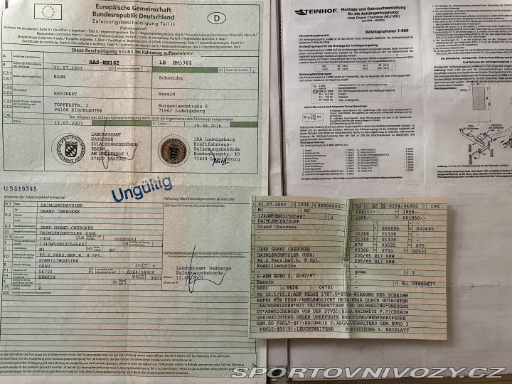 Ostatní značky Ostatní modely Jeep Grand Cherokee 4.7 2003