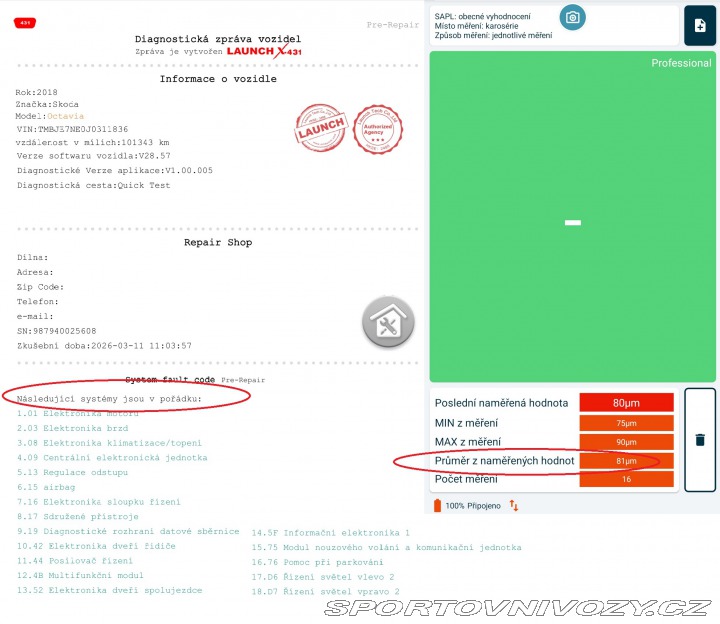 Škoda Octavia RS RS230 CHHA manuál 2018