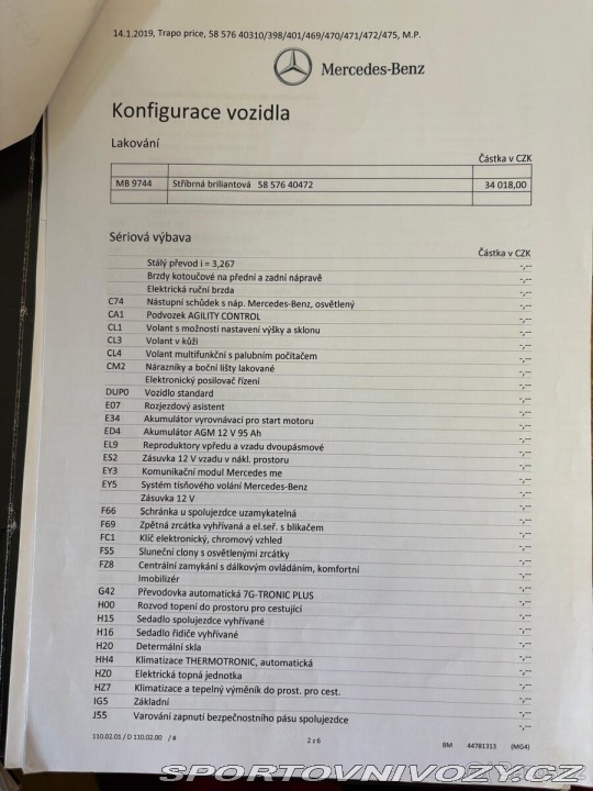 Mercedes-Benz Ostatní modely Třídy V 2,2   250 d L Avantgarde 1800