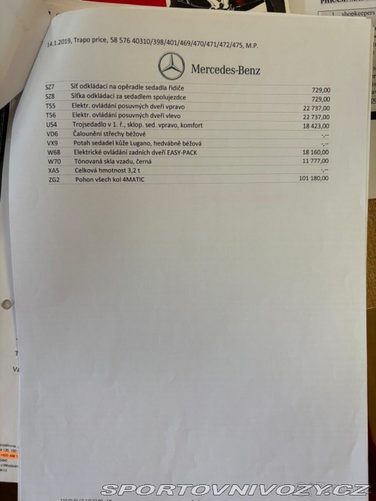 Mercedes-Benz Ostatní modely Třídy V 2,2   250 d L Avantgarde 1800