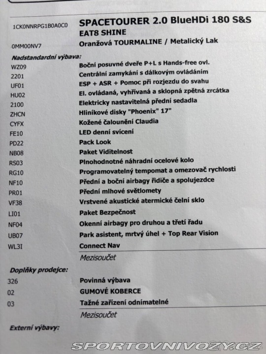 Citroën Ostatní modely SpaceTourer 2,0 2018