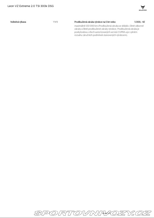 Cupra Leon VZ EXTREME, DPH. 2025