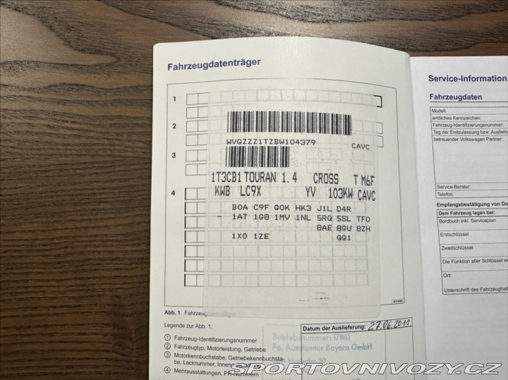 Volkswagen Ostatní modely Touran 1,4 TSI 140PS  Cross 2011