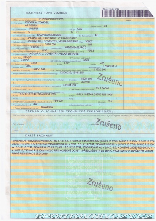 Jaguar XF Verze S  202 KW 2010