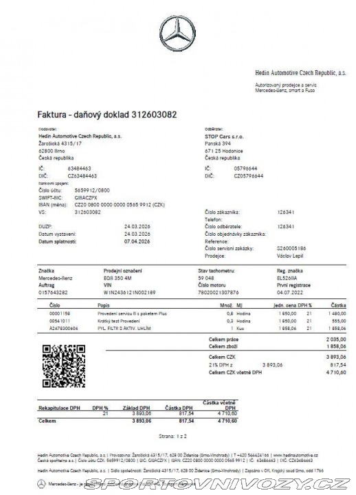Mercedes-Benz Ostatní modely EQB 350 4M*AMG*SOH 97%*ČR* 2022