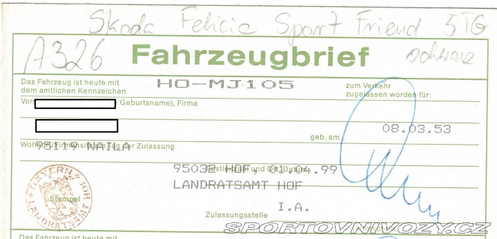 Škoda Ostatní modely FELICIA SPORT 1,6 1999