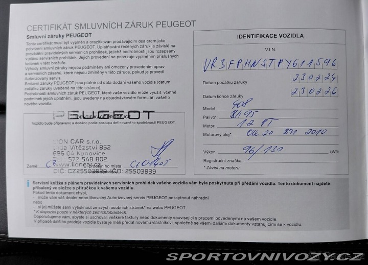 Peugeot Ostatní modely 408 1,2   PureTech EAT8, 31 0 1800