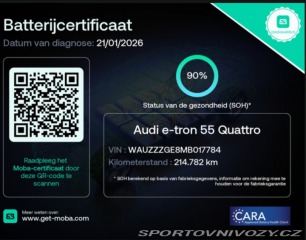 Audi Ostatní modely e-tron 0,0 55 Quattro 300kw Pano 2020