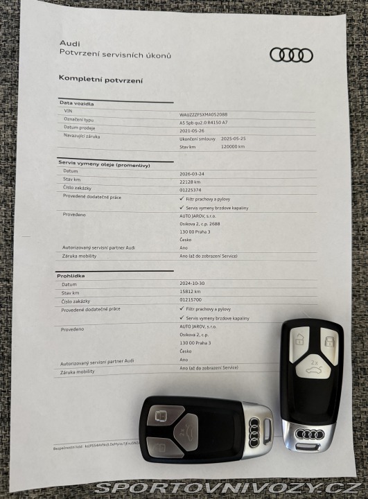 Audi A5 2021 S line 22 000Km DPH 2021