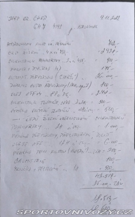 Ostatní značky Ostatní modely Jeep Grand Cherokee 2,7 2004