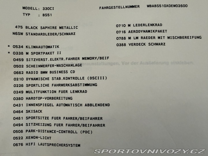 BMW 3 E46 330Ci Cabrio 2001