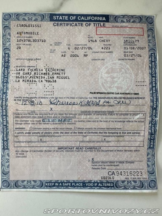 Chevrolet Camaro SS 1968