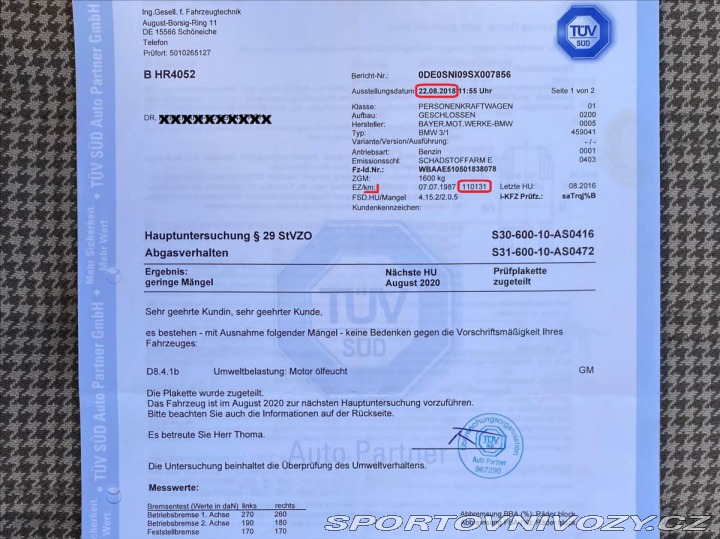 BMW 3 2.7 325e 114.450km! Plná 1987