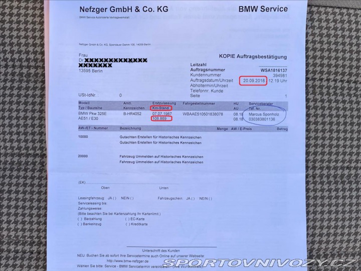 BMW 3 2.7 325e 114.450km! Plná 1987