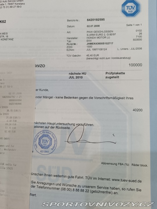 Honda Civic EK4 1,6 VTI 1997