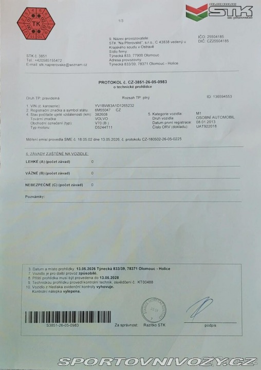 Volvo V70 2,4   D5, 2013, po STK 2013