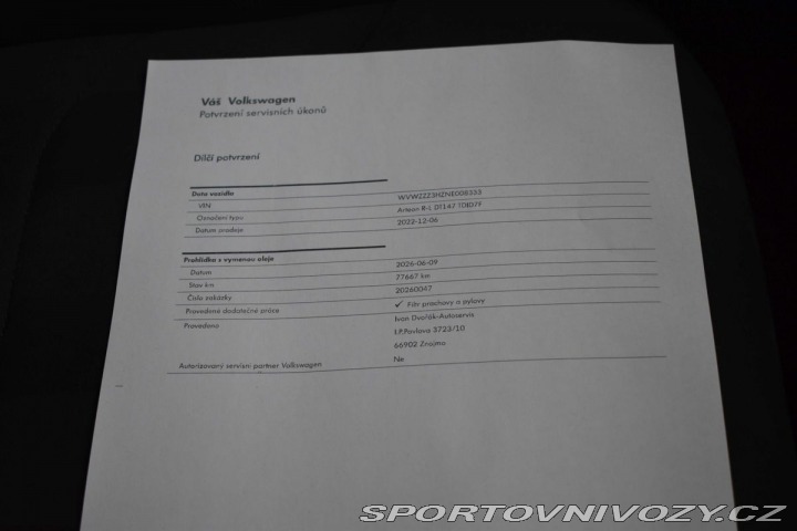 Volkswagen Arteon TDI 147kW REZERVACE 2022