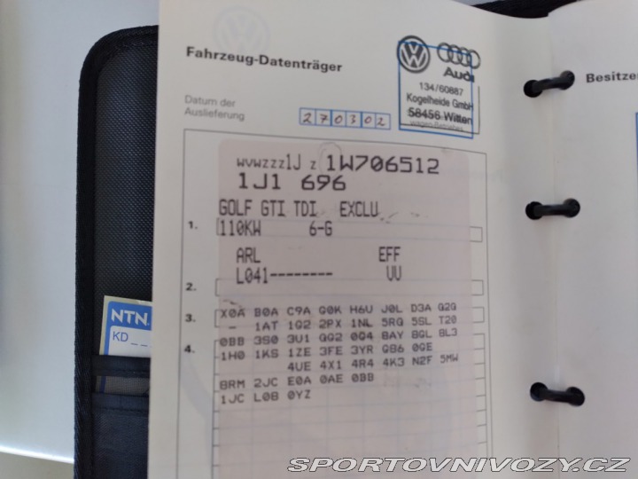 Volkswagen Golf 1.9 GTI TDI EXCLUSIVE 2002